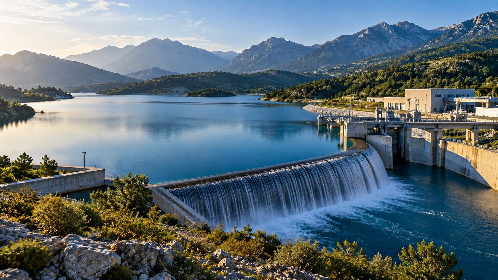 Water reservoir, dam and irrigation infrastructure supporting resilient agriculture